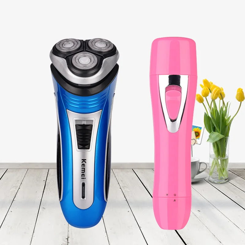 

Rechargeable Triple Blade Men's Shaver Beard Portable Face Shaving Machine Razor+Electrical Female Body Hair Trimmer Nose Ear
