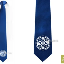 Doctor Who Symbol Мужской Жаккардовый тканый тонкий узкий 2," галстук 6 см Галстук Свадебная вечеринка галстук для жениха запонки LK079M