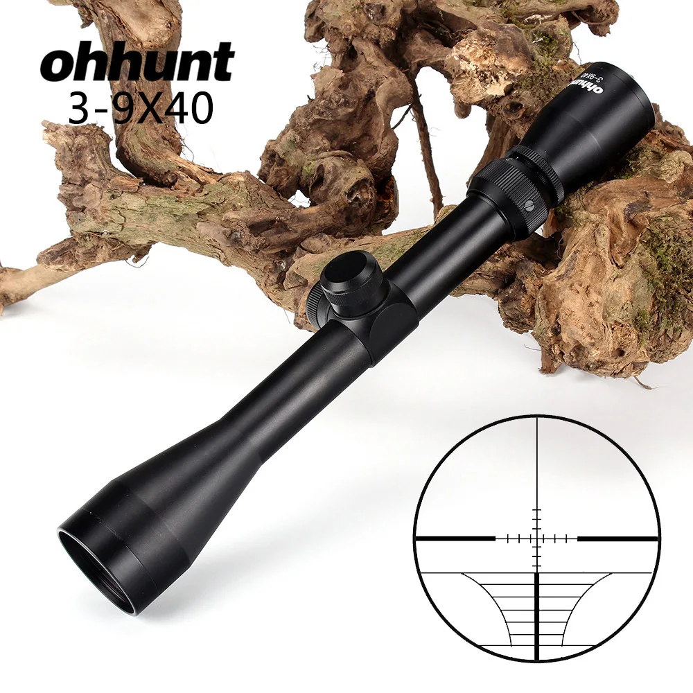 

ohhunt 3-9X40 Hunting Air Rifle Scope Wire Rangefinder Reticle Crossbow RifleScope Tactical Optical Sights for Airsoft Airguns