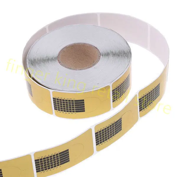 

500pcs Each Roll Golden Horseshoe shape Forms Nail Art Sculpting Acrylic UV Gel Tips Nail Forms#X186