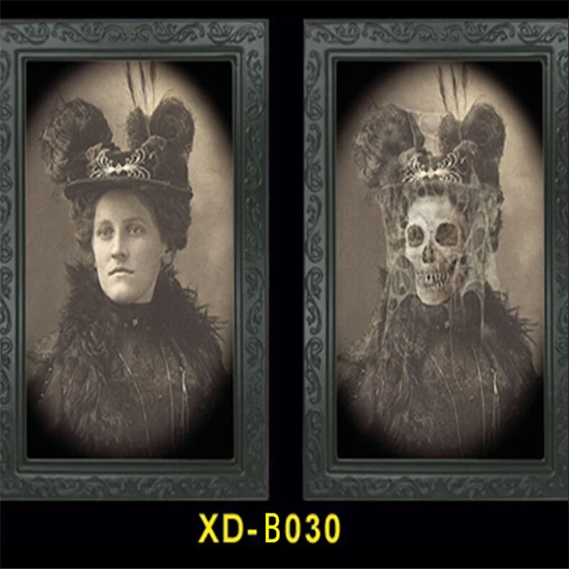 Хэллоуин 3D приведение ужас фоторамка изменение лица призрак рамки украшение на празднование Хэллоуина домашний декор реквизит - Цвет: G
