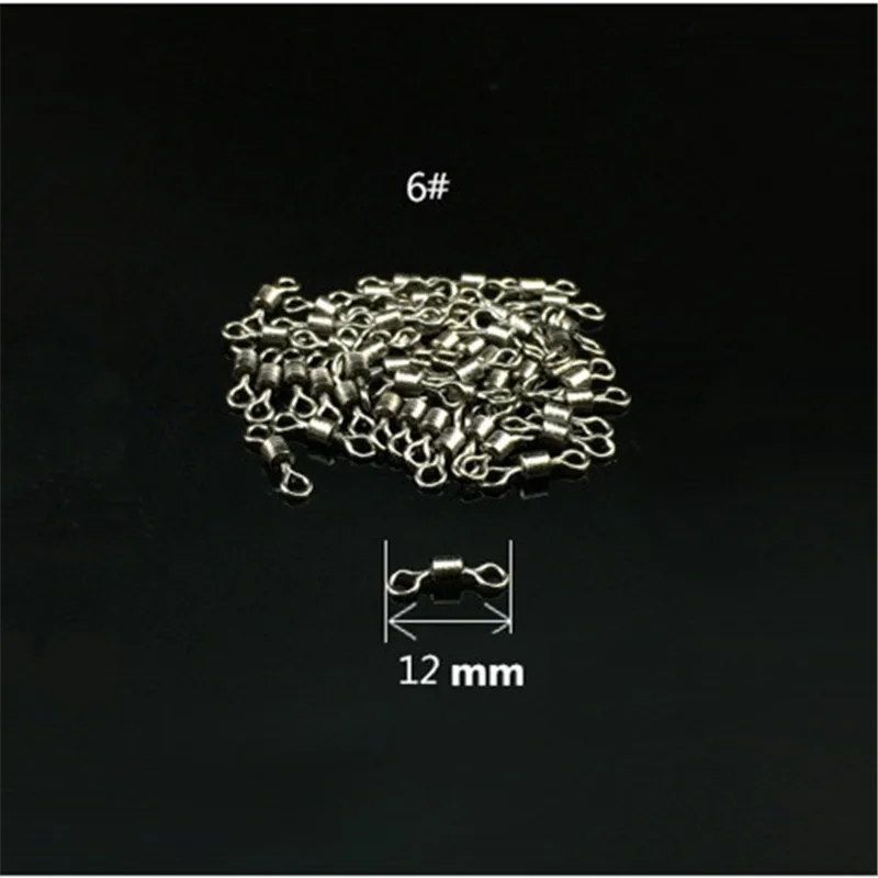 20x Stainless Steel Ball Bearing Swivel Solid Rings Fishing Connector 6911131619mm Fishing Accessories 1# 4# 6# 8# 10# 12# (1)