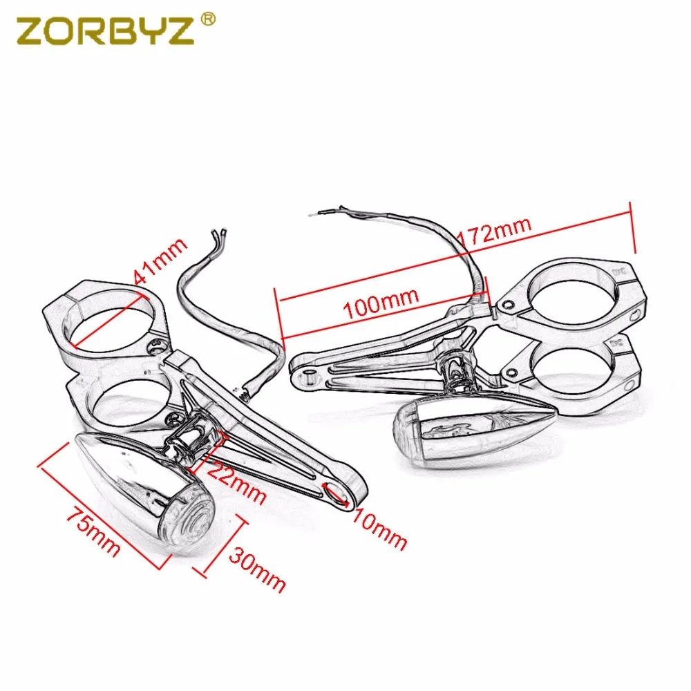 Zorbyz мотоцикл 41 мм ЧПУ головное крепление кронштейнов вилочные зажимы с указатели поворота для Harley измельчитель уход гонщик