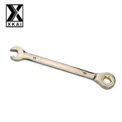 XKAI мм 10 мм трещотка гаечный ключ комбинированный ключ набор ключей трещотка инструмент для скейта Шестерня кольцо ключ трещотка ручка