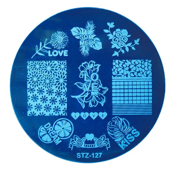 STZ-127 STZ шаблон для стемпинга для нейл-арта Dreamcather Фламинго цветок кружева штамп с изображением фрукта пластины ногтей плесень трафарет Инструменты маникюр STZ 101-130 - Color: STZ-127