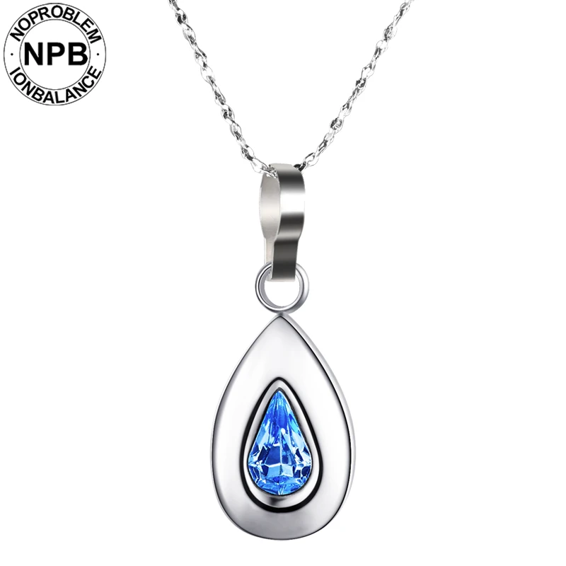Noproblem 019 ion balance therapy water drop pendant vintage infinity magnetic tourmaline 99.999% pure germanium necklaces