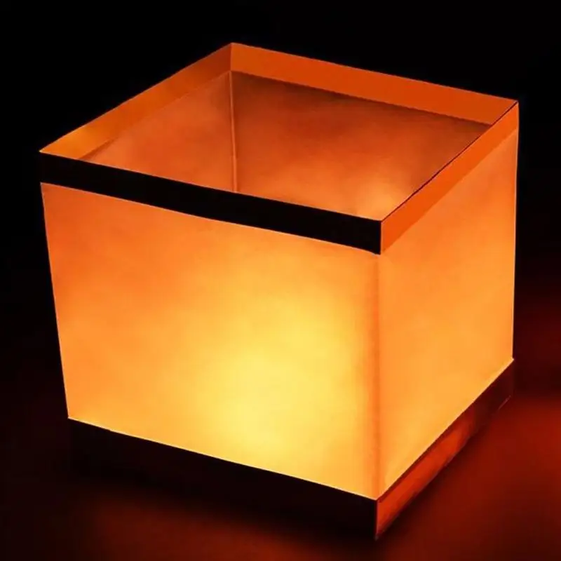 

1 Pcs Floating Water Square Lantern Waterproof Paper Sky Lantern Party Birthday Wedding Decoration Wishing Lantern