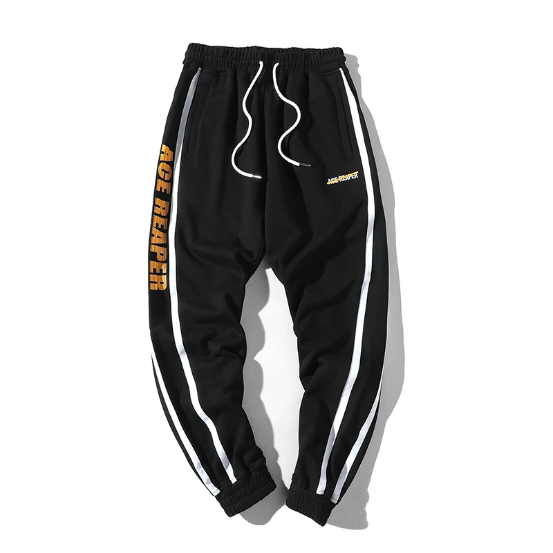 Fashion Casual Men's Trousers Spring And Autumn New M-2XL Printing Loose Casual Pants Black Purple Personality Youth Popular