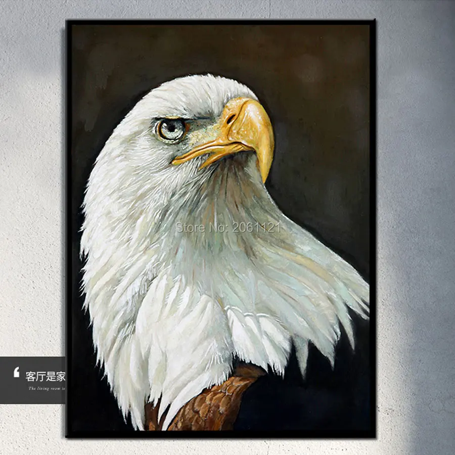 

Hand Painted Modern Oil Painting on Canvas bird eagle Wall Art office Decoration Pictures For Living Room quadros decorativos