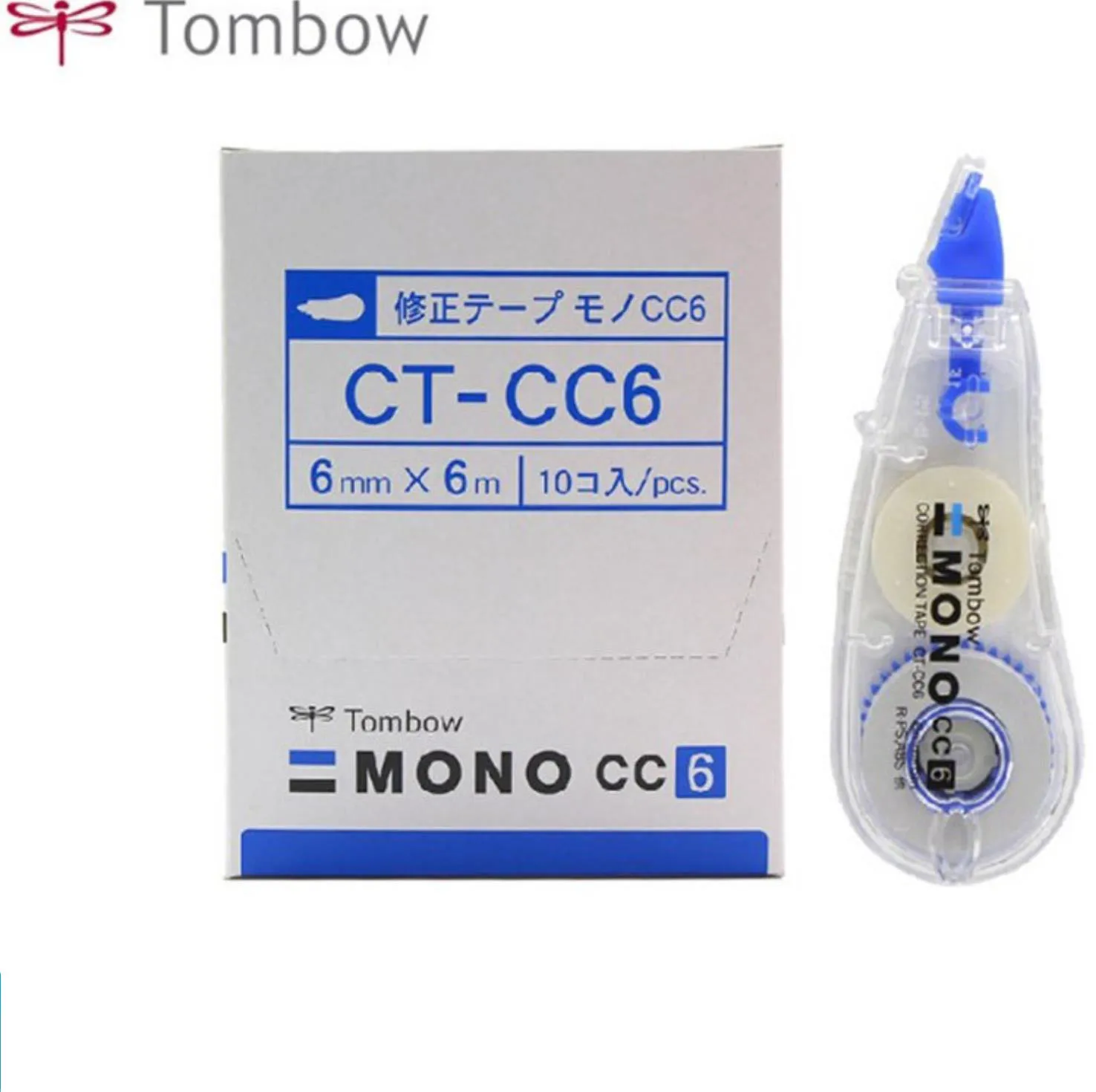 

TUNACOCO 6mm*6m TOMBOW Transparent Correction Band Student Change Tape Correction Articles School Office Stationeries qt1710085