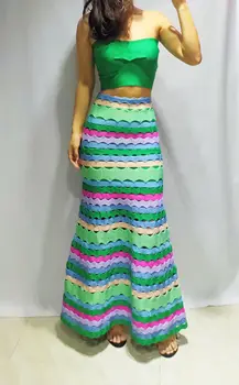 

2019 New Summer Maxi Women Bandage Dress Vestidos Sexy Strapless Striped Long Club Dress Celebrity Party Dress