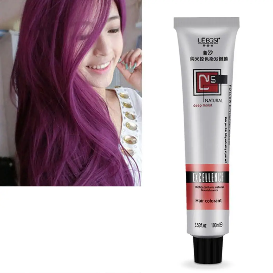 Unisex Hair Professional Long Lasing Salon Dye Cream Permanent 100ml Hair Color Bright Hair Dye Cream#