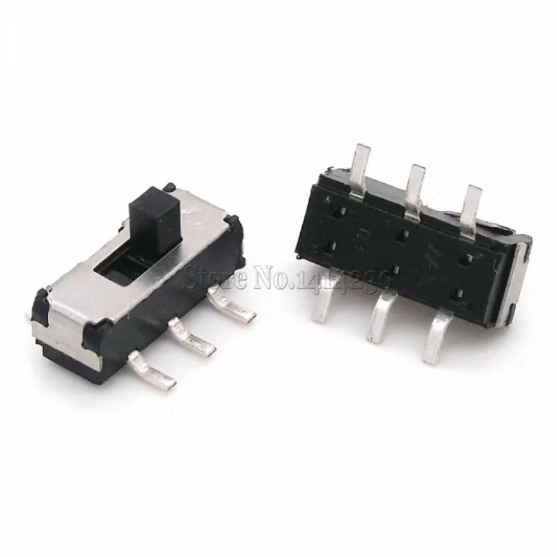 100 шт. MSS22D18 Мини Миниатюрный SMD SMT скользящий переключатель 2P2T 6Pin ручка высокая 2 мм