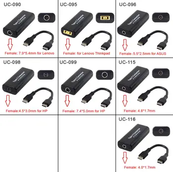 

10pcs/lot Jack Input to USB-C Type-C Power Plug Charge Cable 45w for Macbook Laptop Phone
