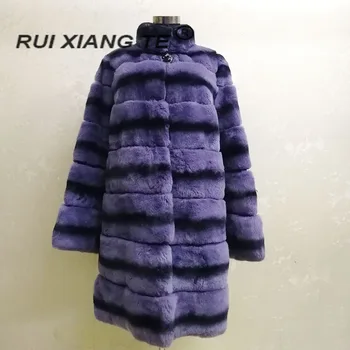Preise Echtpelz Frauen Mantel NatĂŒrliche Pelz Jacke Mit Kragen Lange Winter Pelzmantel Chinchilla Farbe Echt Pelz Damen Mantel Elegante Rex Kaninchen