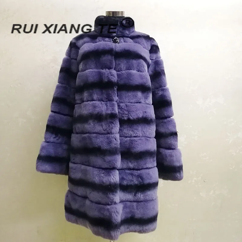 

real fur women coat natural fur jacket with collar long winter fur coat chinchilla color real fur ladies coat elegant rex rabbit