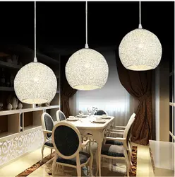 Современный алюминиевый провод шар подвесной светильник Подвесная лампа столовая кухня бар освещение