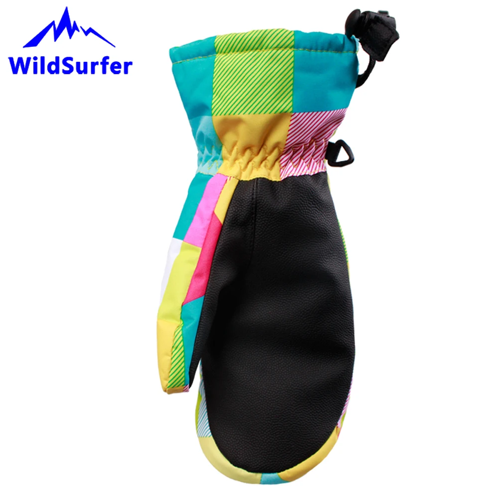 Children Ski Mittens Snowboard Gloves Winter Outdoor Snow Sport Mittens Boys Girls Waterproof Warm Skiing Gloves