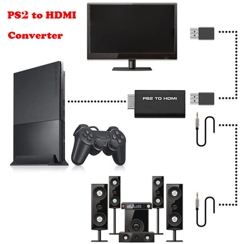 Совершенно новый для sony Playstation 2 PS2 к HDMI высокого качества конвертер адаптер