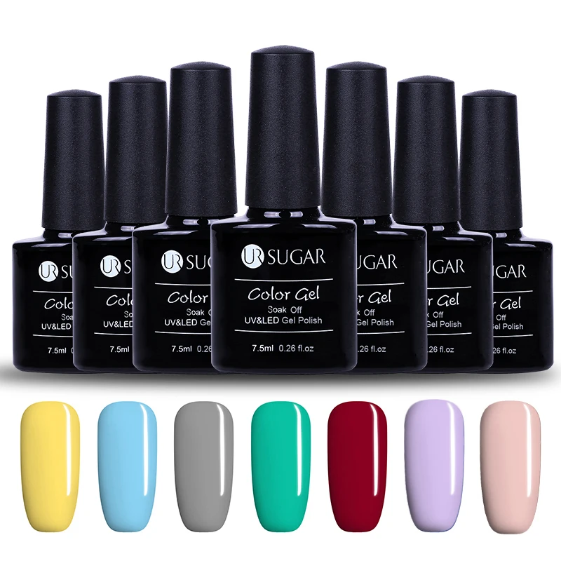 UR SUGAR Гель лак для ногтей Блеск Цвет Макарон Длительное впитывание УФ лак|gel lacquer|gel