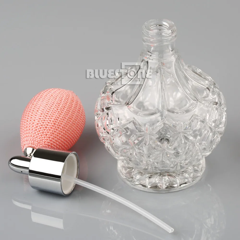 Винтаж кристальная бутылка для парфюмерии розовый короткий спрей распылитель бутылка для многоразового использования 80 мл