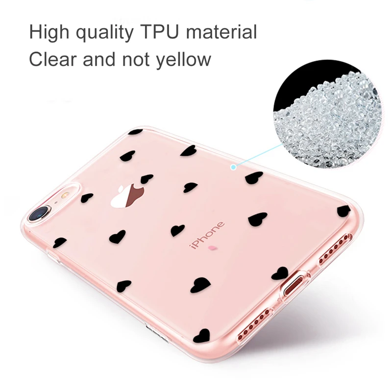 Painting Soft TPU Case For iPhone 7 8 6 6S Plus 5 5S SE Animal Flower Heart Slim Silicone Housing For iPhone X Back Cover Shell