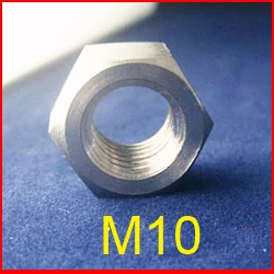 

New M10 Hexagon Titanium Ti Hex Nut GR2,100pcs/lot