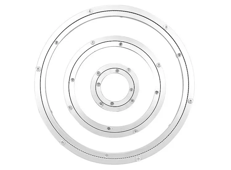 Billig Aluminium legierung plattenspieler Display rack, Swivel Plat Tisch rotary Glas rotierenden basis, Nicht slip, hohe last lager, möbel hardware