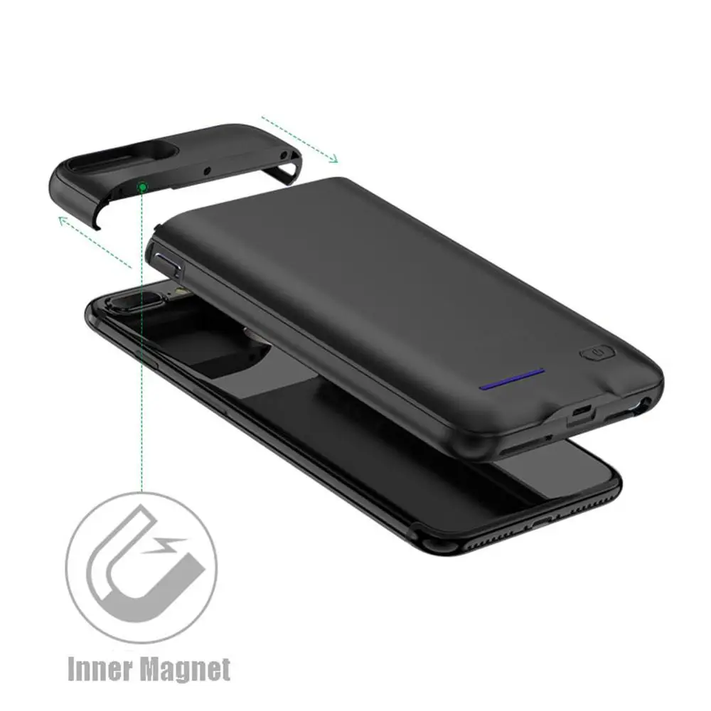 Тонкая батарея чехол для iPhone 6 6s 7 8 плюс 4200 мАч запасные аккумуляторы для телефонов зарядки комплекты внешних аккумуляторов перезаряжаемые Магнитная адсорбции