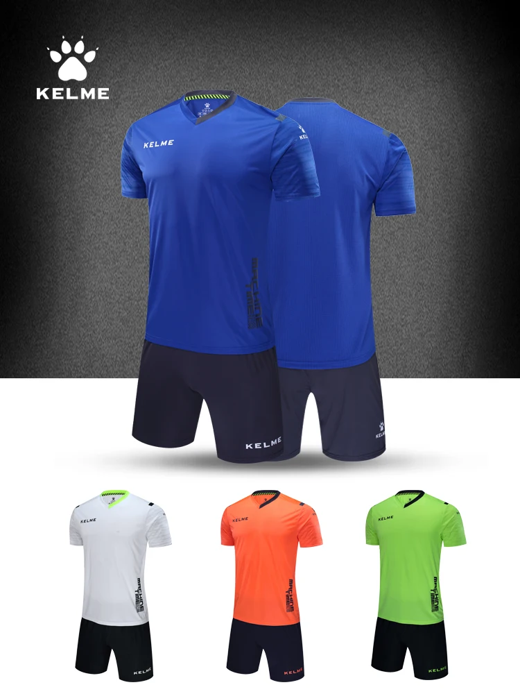

KELME Men Customized Soccer Jerseys Adult Sports Kits Survetement Football Suits Training Jerseys Soccer Uniform Sets 3881019