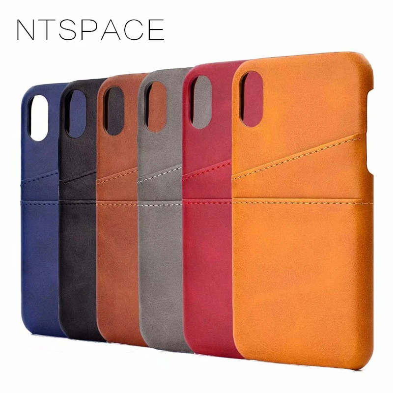 

NTSPACE Retro Leather Wallet Phone Case For iPhone Xs Xs Max Case High Quality Card Slot Leather Back Cover For iPhone XR Case