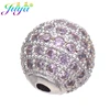 Juya DIY 8mm 10mm 12mm 14mm Birthstone Metal Disco Ball Beads Supplies For Natural Stones Beadwork Bracelet Necklace Making ► Photo 3/6