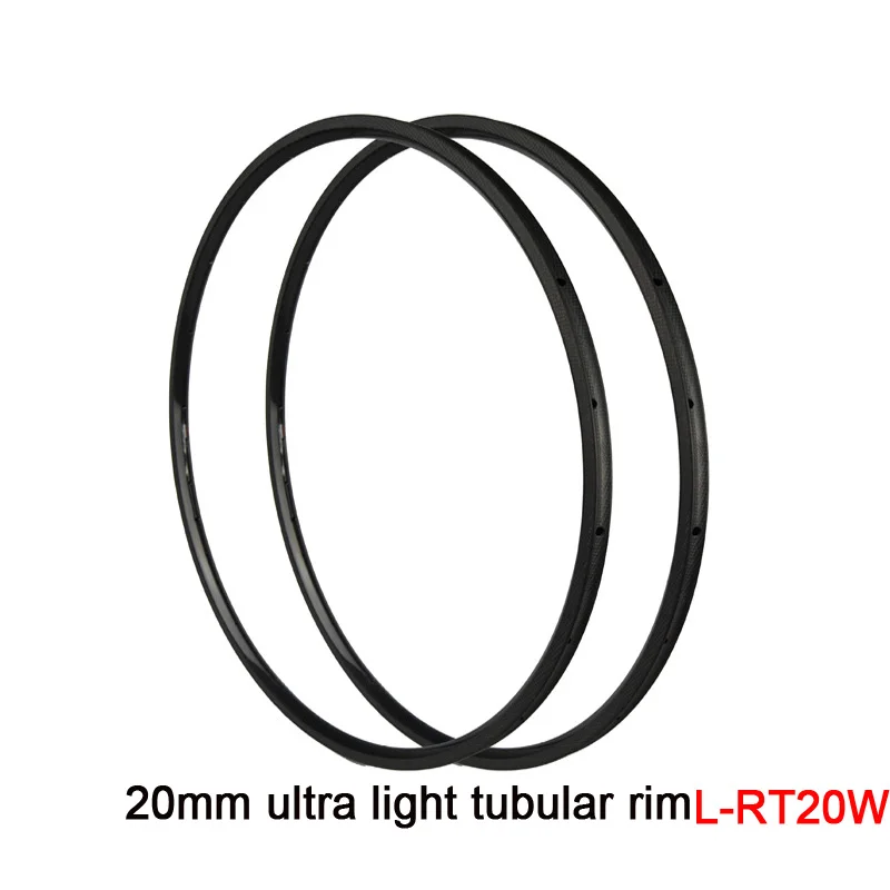 

Ultra light 700c bicycle rims 20 mm carbon rim road light tubular rims L-RT20W