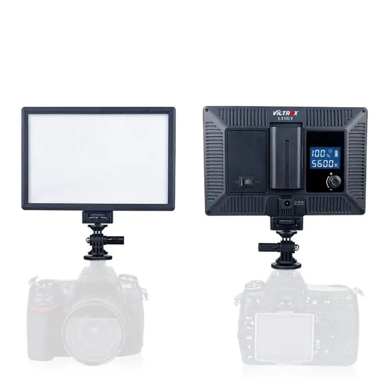 L116B ультра-тонкий регулируемый 3300 K-5600 K светодиодный светильник для видео с адаптером горячий башмак для Canon Nikon sony DSLR камеры