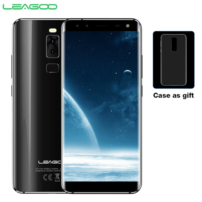  LEAGOO S8 Smartphone 5.72'' HD+ IPS 1440*720 Screen Android 7.0 MTK6750 Octa Core 3GB+32GB Quad-Cam