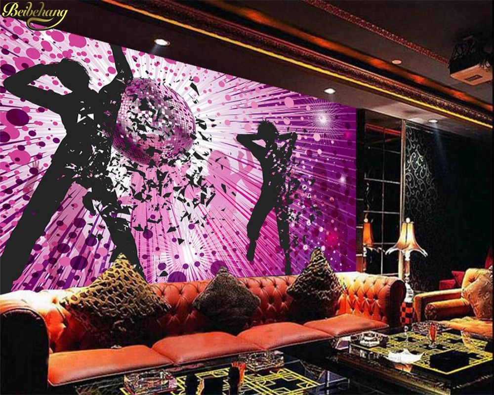 

beibehang wall papers home decor Custom Photo Wallpaper Mural Colorful Fantasy Bar KTV Nightclub Wall wallpapers for living room