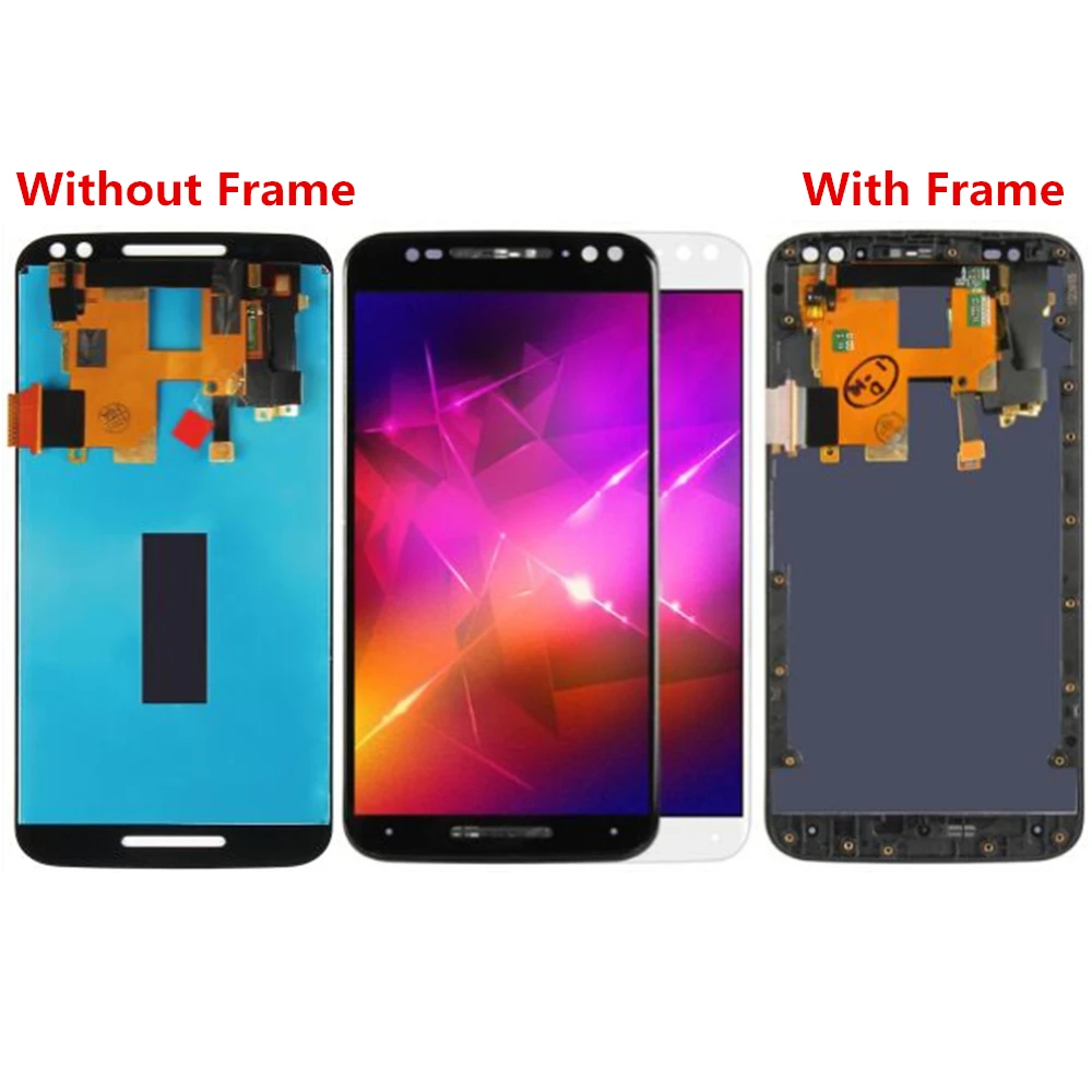 

For Motorola Moto X Style XT1575 XT1572 LCD Screen and Digitizer Assembly With Front Frame Replacement!!(Black/White)