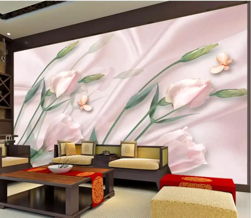 

Fairy flower fragrance 3D background wall
