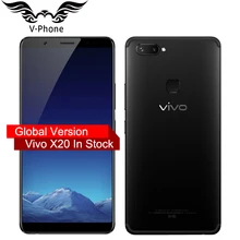 Глобальной прошивки VIVO X20 мобильный телефон Snapdragon 660 4 ГБ Оперативная память 64 ГБ Встроенная память полный осыпи 6.01 “2160*1080 P двойной сзади Камера 4 г LTE телефон