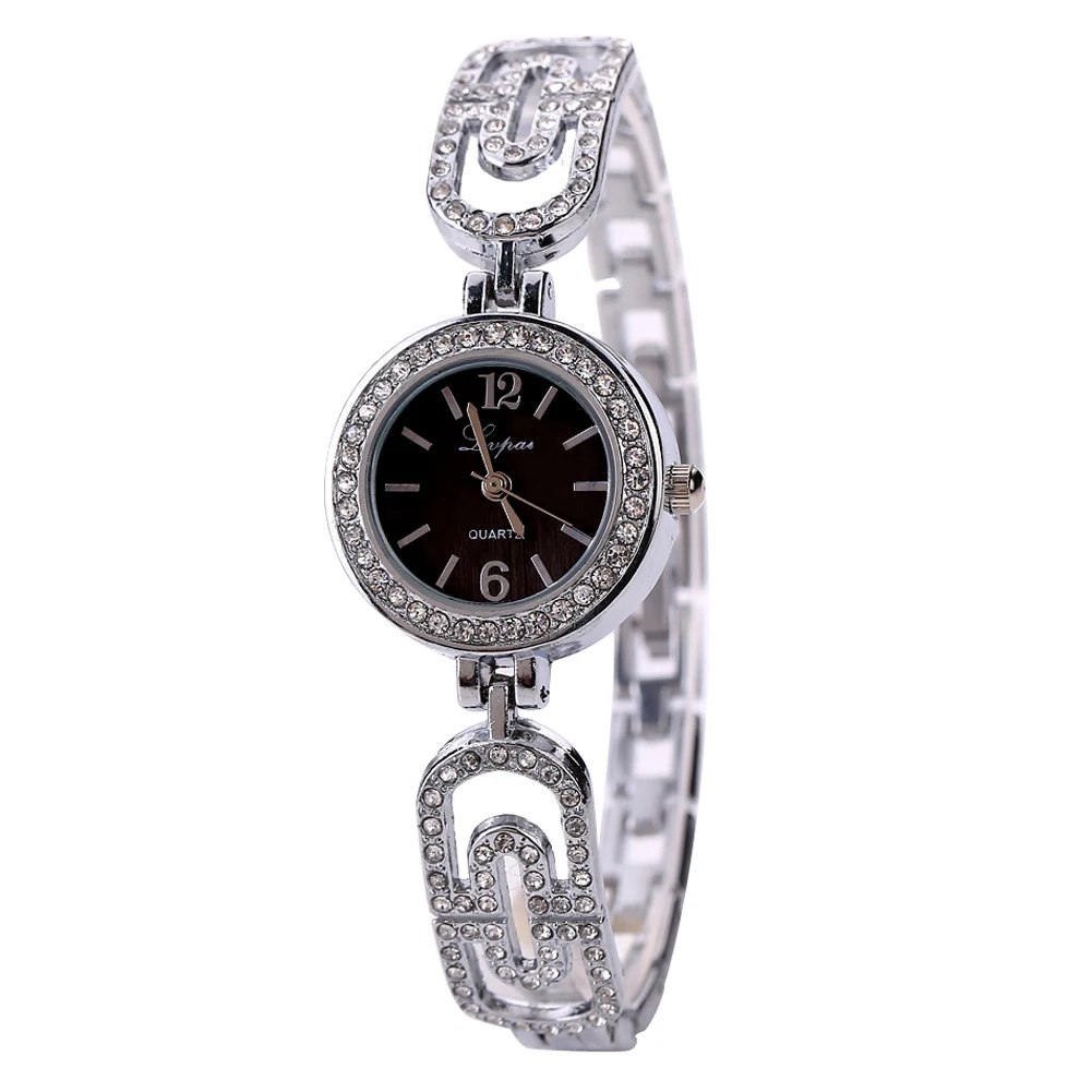

2018 Fashion Watches women Alloy Bracelet Diamond Women Wristwatches Dress Watches Luxury Gift ladies Gold Silver Quartz Watch