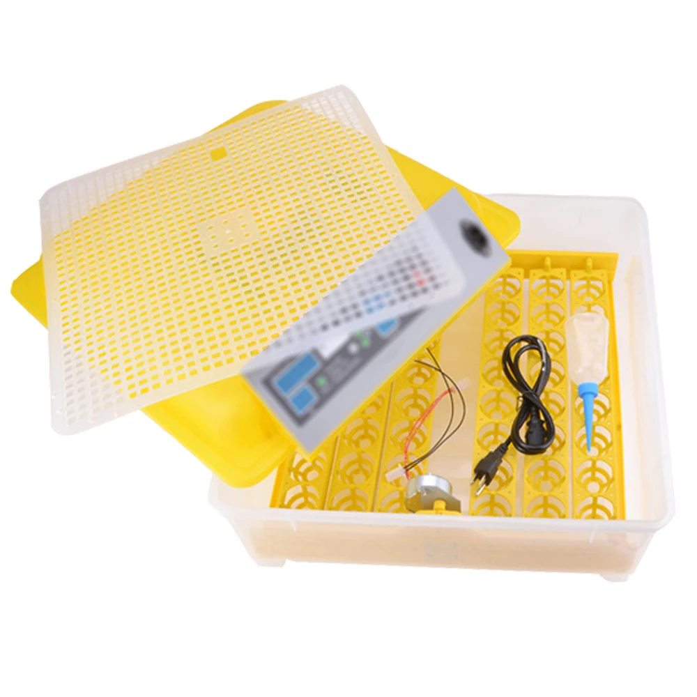 Automatic 48 Egg Incubator Digital Clear Hatchers Auto Turning Household Poultry Chicken Hatchery Brooder Egg Hatching Machine