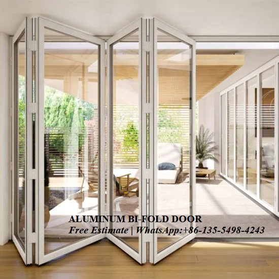 Алюминиевый из двойного стекла раздвижные складные двери для входа, межкомнатные двери, патио двери для использования на вилле, внешние