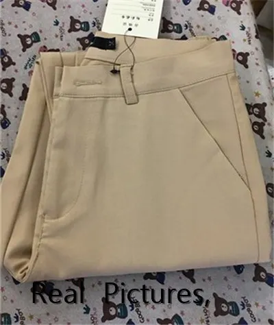 Women Slim Elastic 95% Cotton pencil pants Autumn Casual office wear Elegant Business leggings Female trousers Suit pants - Цвет: khaki