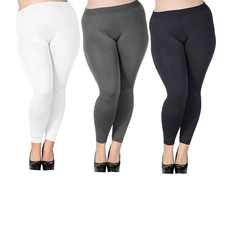 Women's Plus Size Modal Seamless High Waist Leggings Full Length Stretchy Basic Ankle Leggings Solid Color Long Legging Pants amazon leggings Leggings