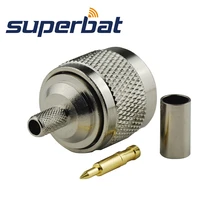 Superbat 10 шт. РФ разъем N обжимной разъем для кабеля RG142, RG400, RG58, LMR195