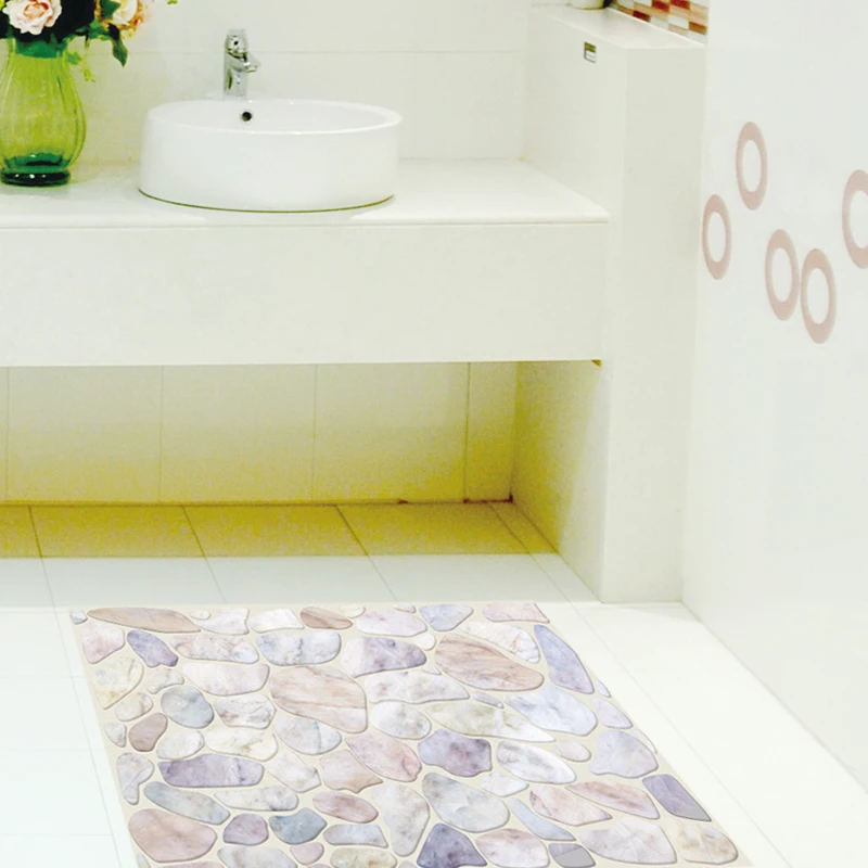 shijuehezi stone road 3d floor stickers removable vinyl decorative art for kids room bathroom decoration wall decal in wall stickers from home garden on