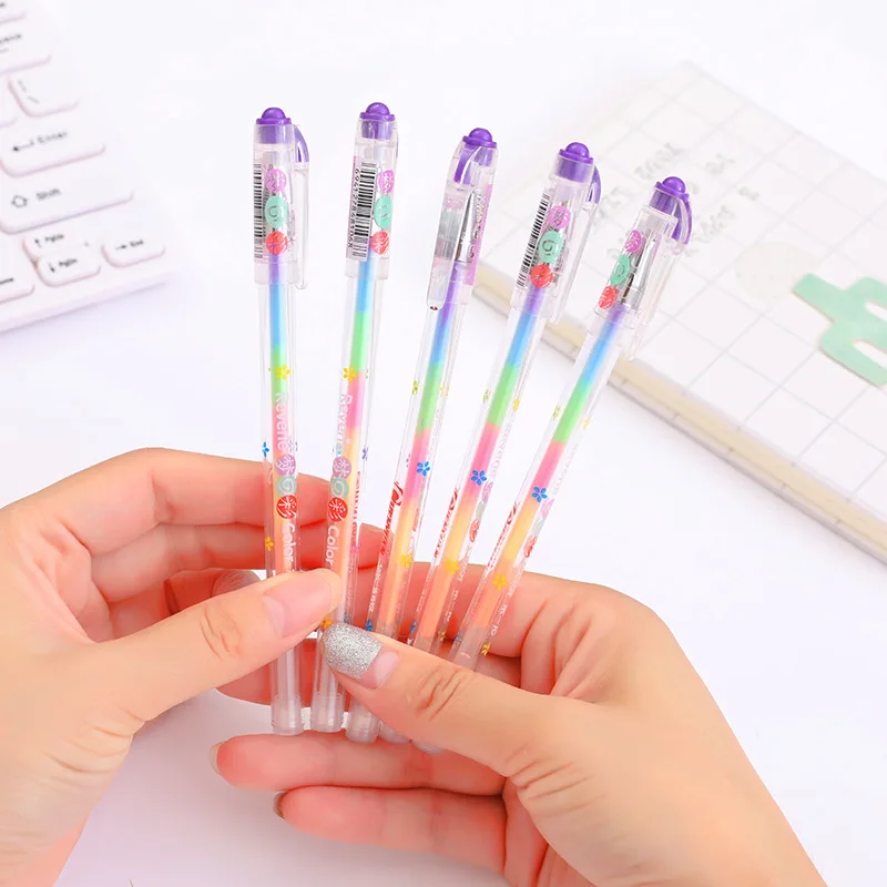 

1Pcs Gradient 6 Colors in Gel Pens Ballpoint Pens Chalk Pen Colored Highlighter Student Drawing DIY Office School Supplies