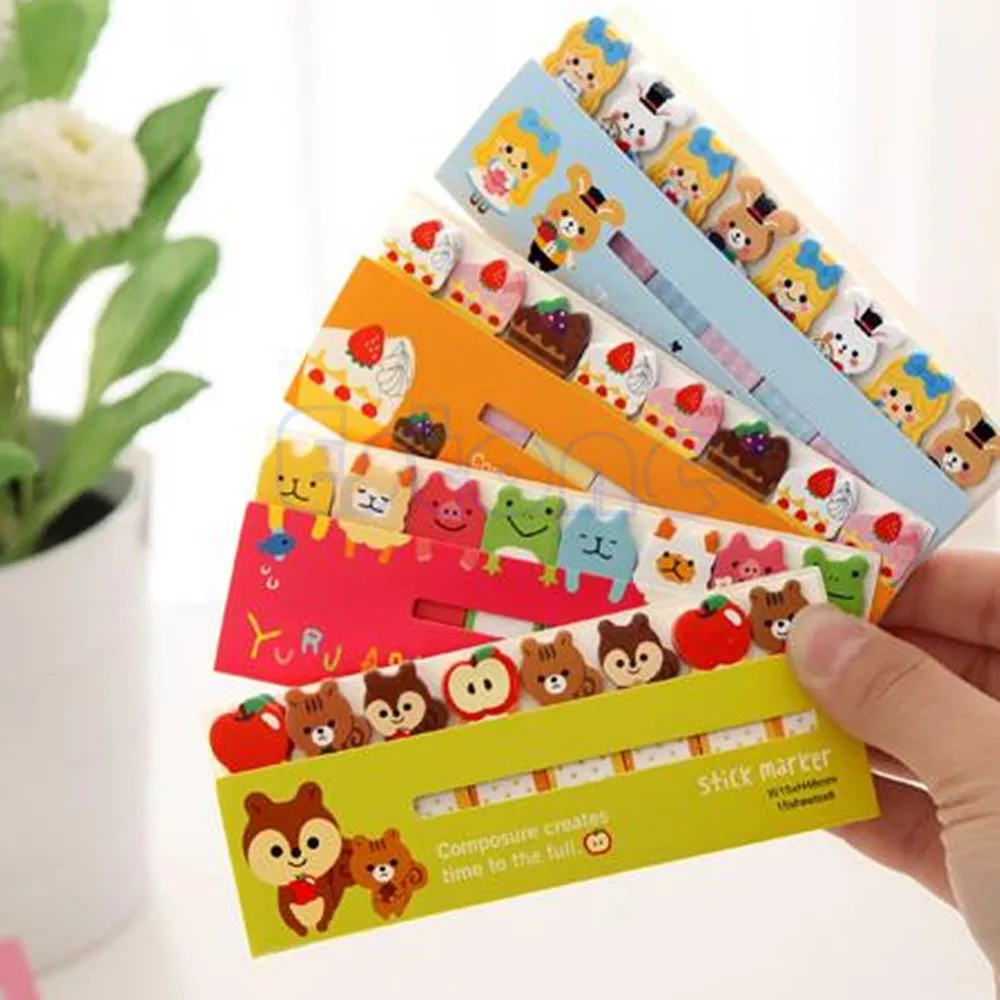 

Cute Funny 120 Pages Sticker Bookmark Marker Memo Flags Tab Index Sticky Notes animal cartoon-PC Friend