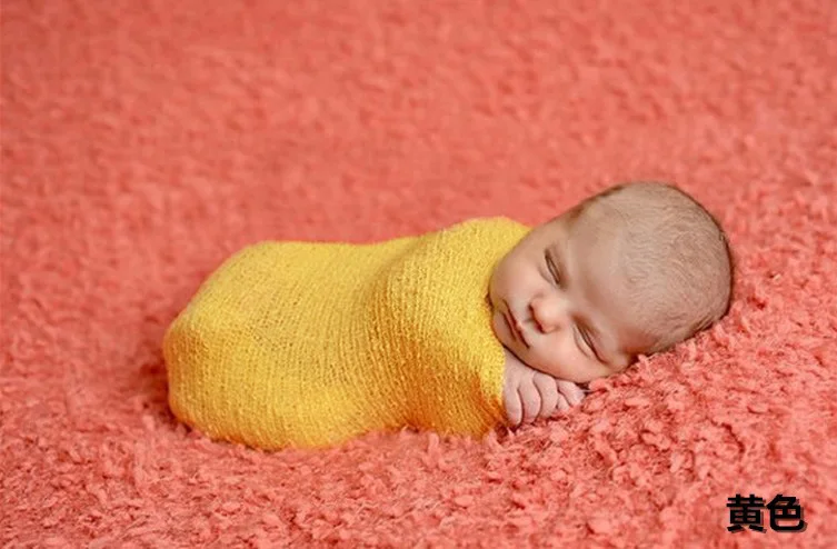 Ручной работы 20 цветов новорожденных фото реквизит обертывание s, мохеровые вязаные мягкие стрейч Фотография реквизит, позирует белый попкорн эластичный ребенок обертывание