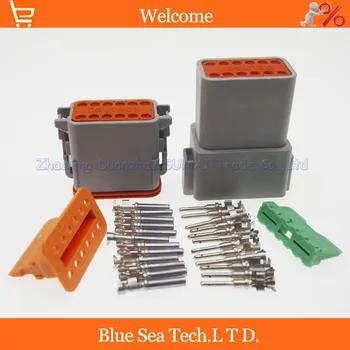 

1 sets Deutsch DT06-12S and DT04-12P 12Pin Engine/Gearbox waterproof electrical connector for car,bus,motor,truck,boats,etc.